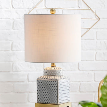 Cleo 21.5" Ceramic/Metal Ginger Jar LED Table Lamp - JONATHAN Y